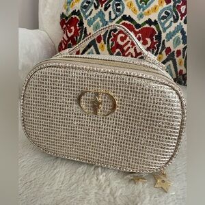 Dior Beauty Chic Gold Textured Cosmetic Bag